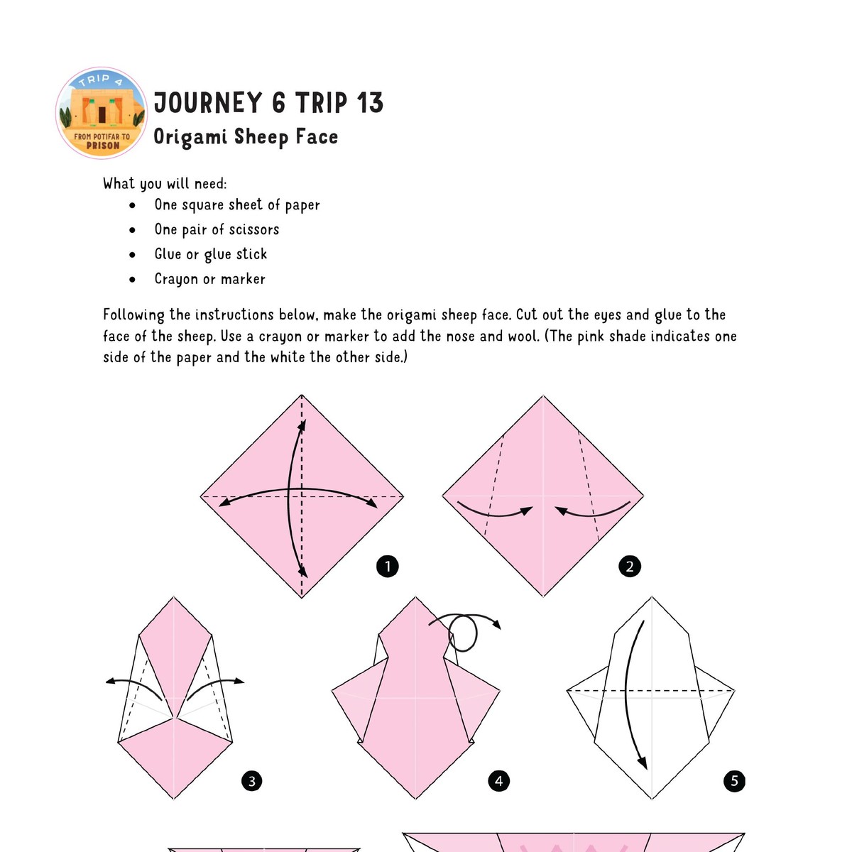 Trip 13 - Origami Sheep Face